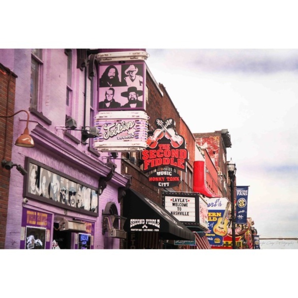 Broadway Street Nashville Tennessee Music Row - Wall Art Photography Size 8x10
